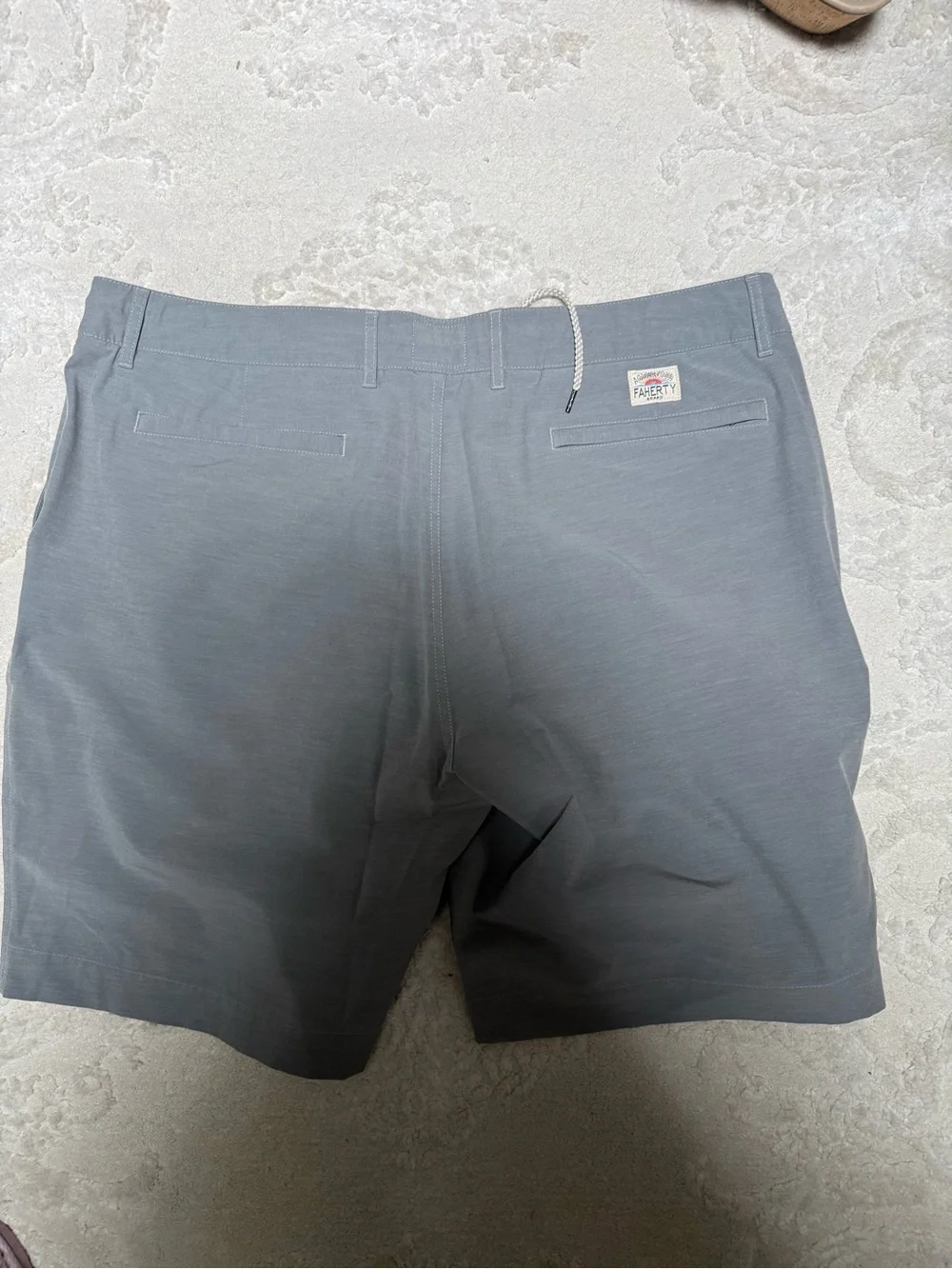 Faherty All Day‎ Shorts Mens 38 Gray Stretch Performance Chino Golf Casual